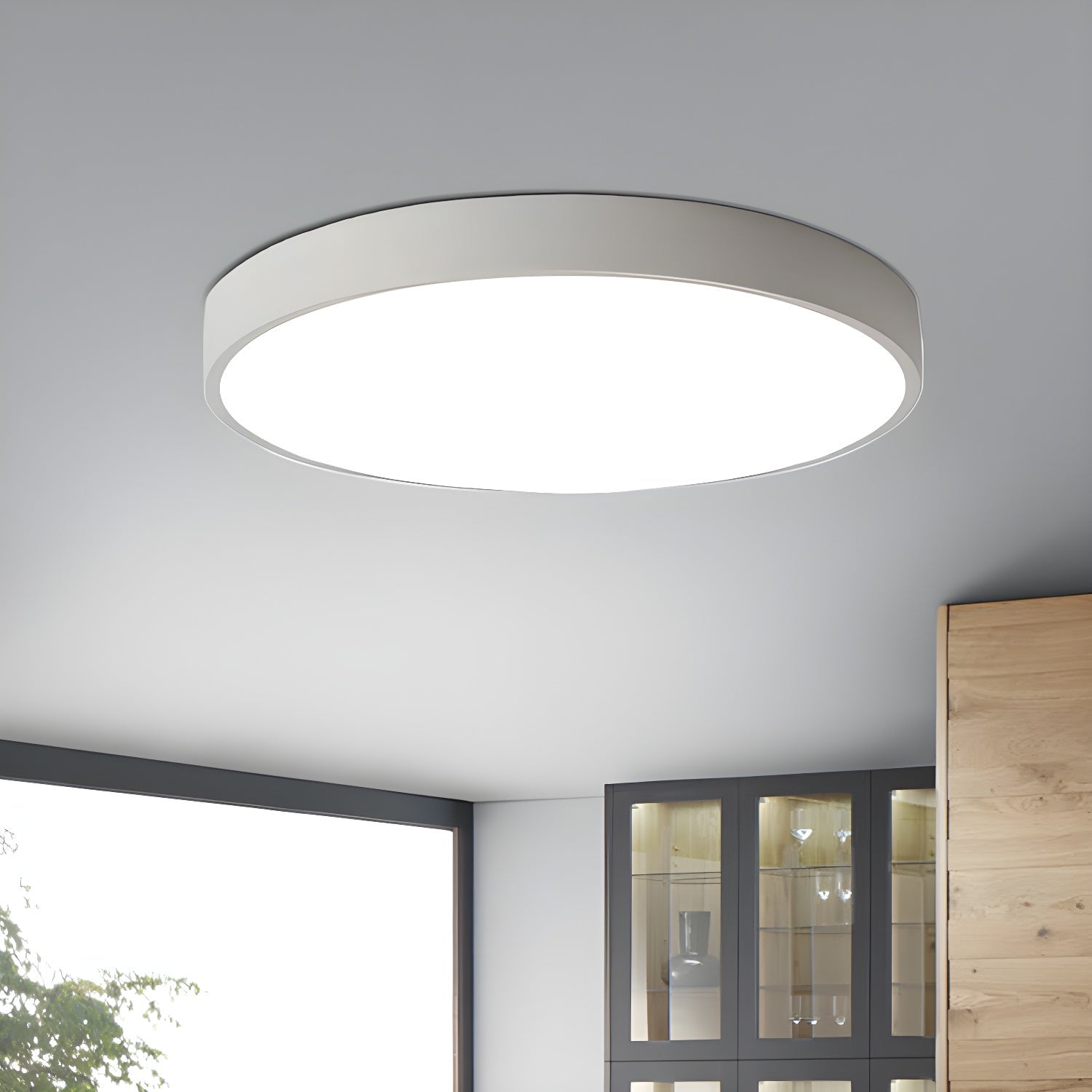 Minimalist Ceiling Light Metal Acrylic Adjustable Height 5