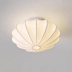 Minimalist Ceiling Light Steel Frame Elegant Silk Shade 10