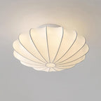 Minimalist Ceiling Light Steel Frame Elegant Silk Shade 11