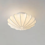 Minimalist Ceiling Light Steel Frame Elegant Silk Shade 9