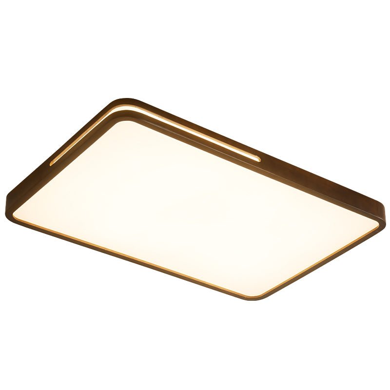 Minimalist Ceiling Light Wood Finish Dimmable LED Integrated 10