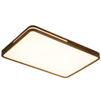 Minimalist Ceiling Light Wood Finish Dimmable LED Integrated 10