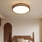 Minimalist Ceiling Light Wood Finish Dimmable LED Integrated 2