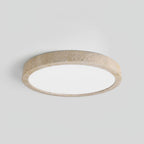 Minimalist Ceiling Light Yellow Travertine Integrated LED 0