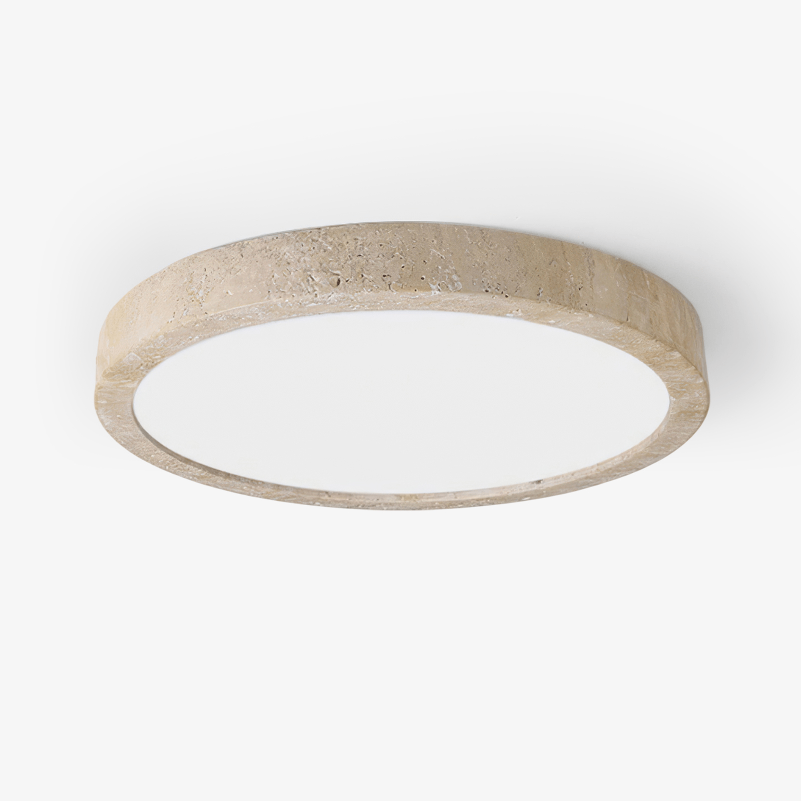 Minimalist Ceiling Light Yellow Travertine Integrated LED 1