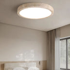 Minimalist Ceiling Light Yellow Travertine Integrated LED 3