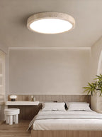 Minimalist Ceiling Light Yellow Travertine Integrated LED 4