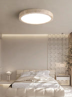 Minimalist Ceiling Light Yellow Travertine Integrated LED 5