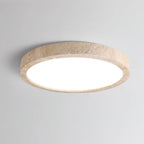 Minimalist Ceiling Light Yellow Travertine Integrated LED 7