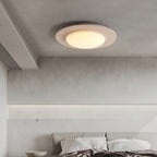 Minimalist Ceiling Light Yellow Travertine Solid Wood LED 4