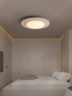 Minimalist Ceiling Light Yellow Travertine Solid Wood LED 6