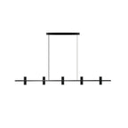 Minimalist Chandelier Black Travertine Copper Design 10