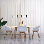 Minimalist Chandelier Black Travertine Copper Design 2