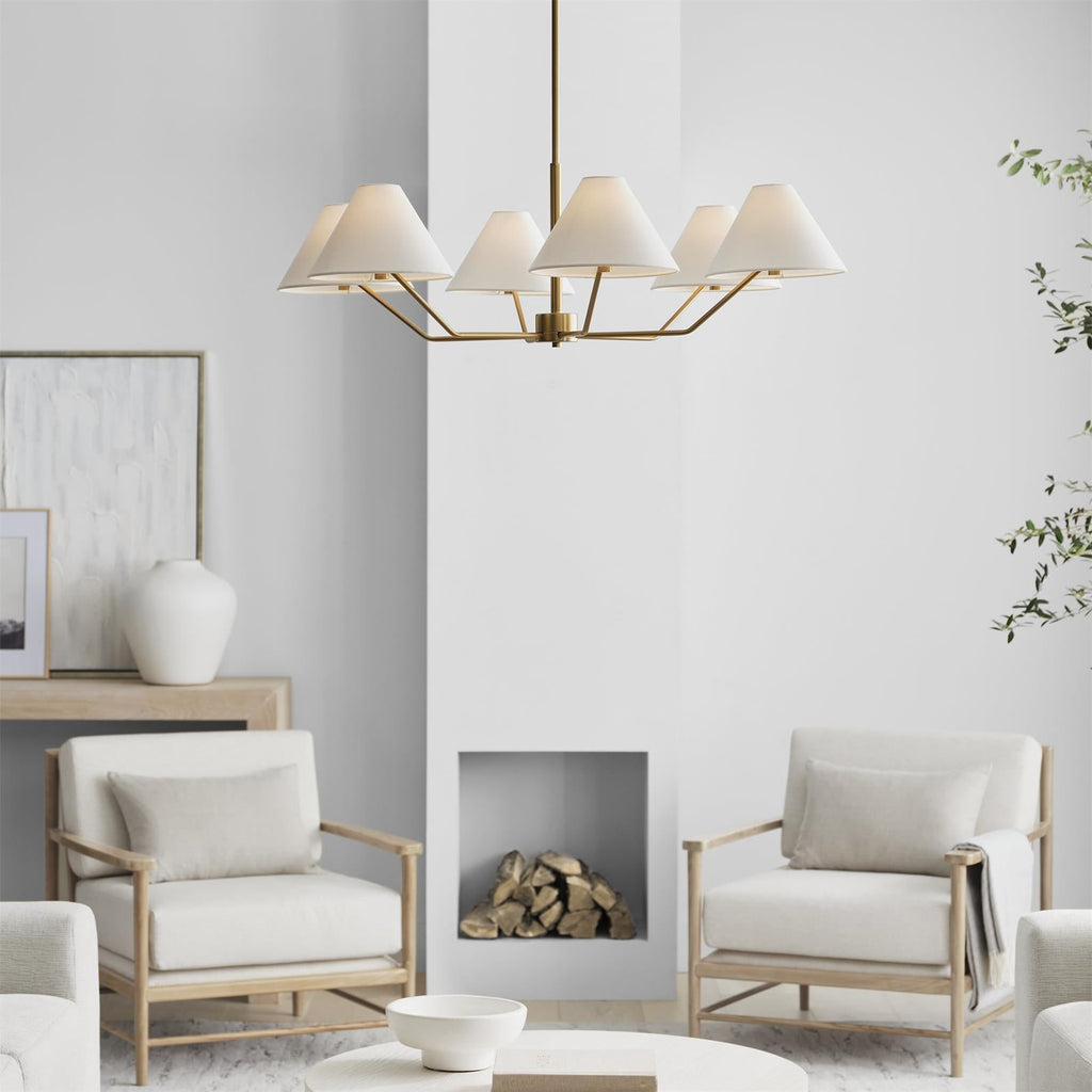 Minimalist Chandelier Brass Adjustable Modern Design 3