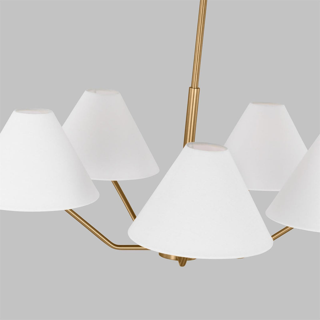 Minimalist Chandelier Brass Adjustable Modern Design 5