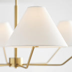 Minimalist Chandelier Brass Adjustable Modern Design 7