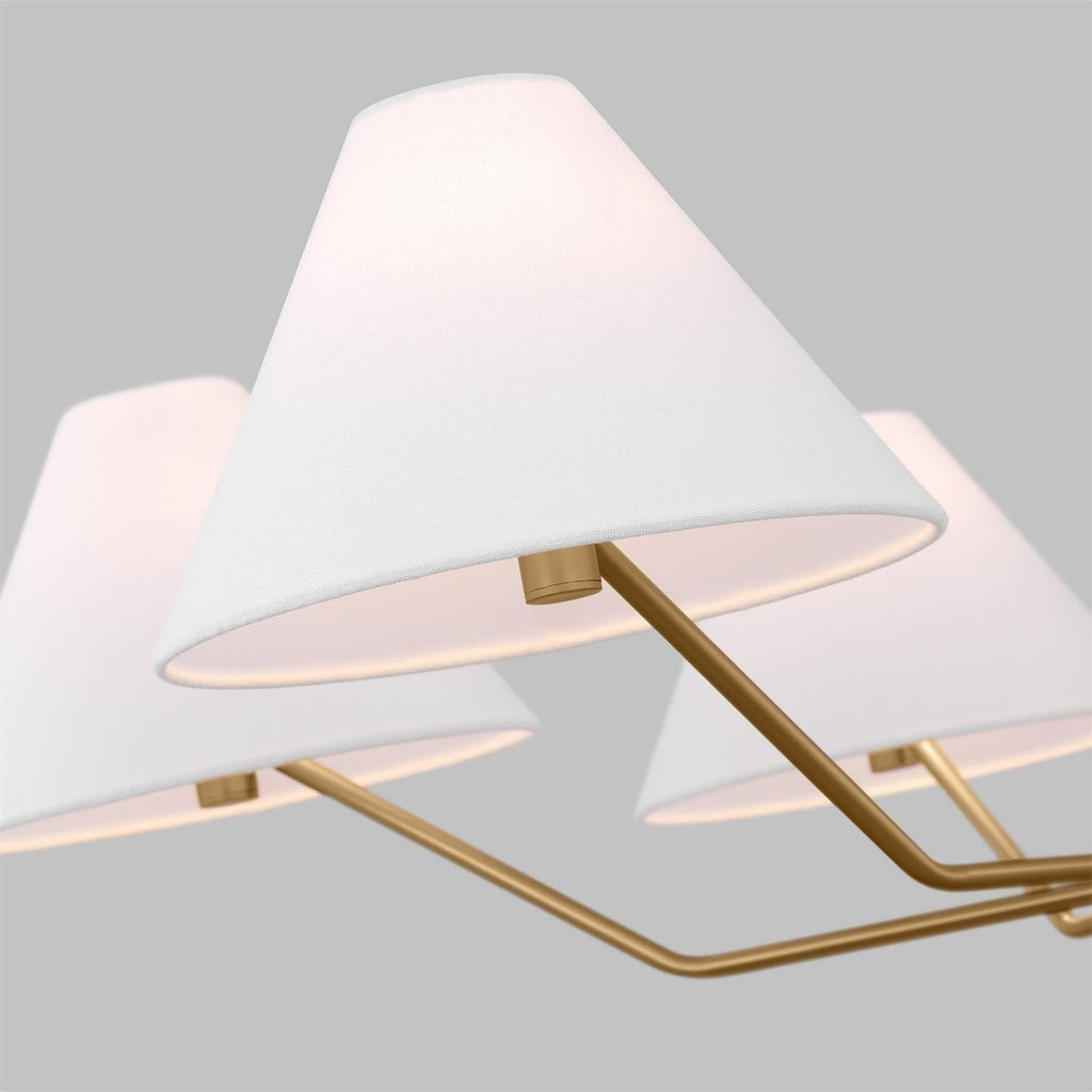 Minimalist Chandelier Brass Adjustable Modern Design 8
