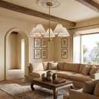 Minimalist Chandelier Brass Adjustable Modern Design 99