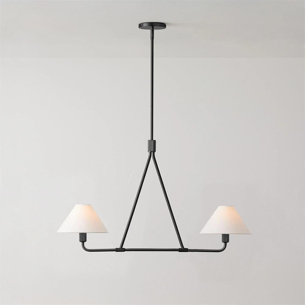 Minimalist Chandelier Metal Brass Adjustable Height 0