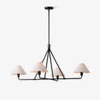Minimalist Chandelier Metal Brass Adjustable Height 1