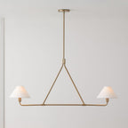 Minimalist Chandelier Metal Brass Adjustable Height 10