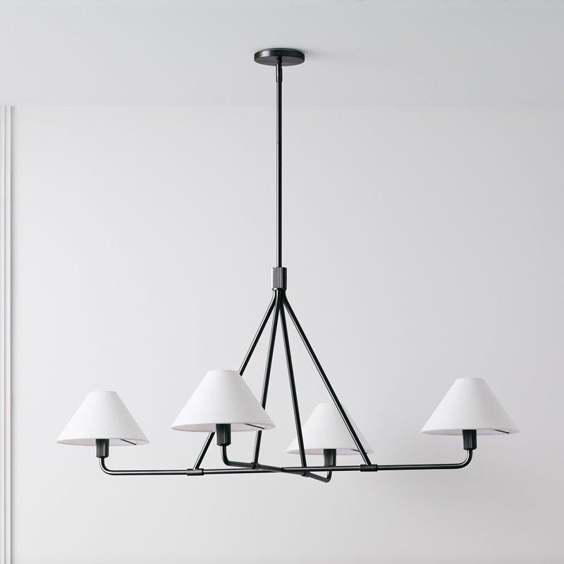 Minimalist Chandelier Metal Brass Adjustable Height 12