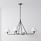 Minimalist Chandelier Metal Brass Adjustable Height 12