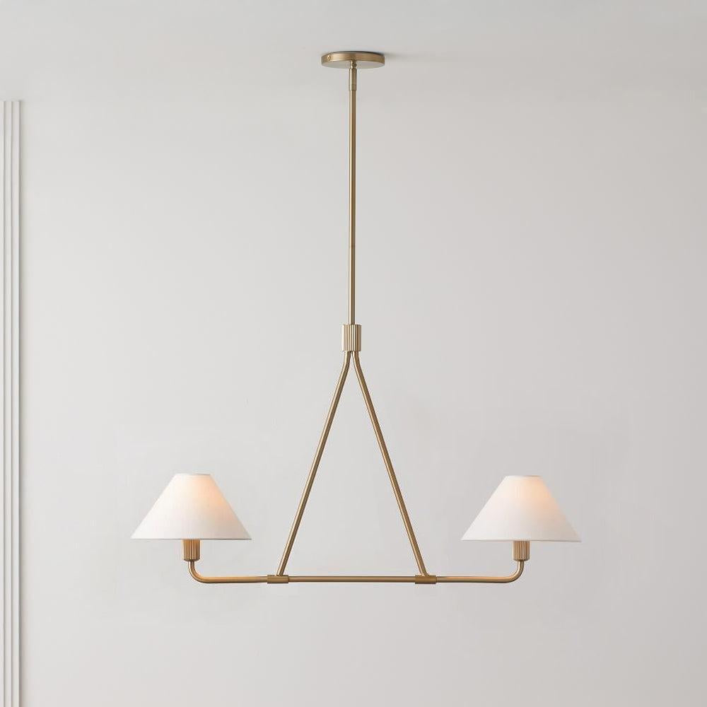 Minimalist Chandelier Metal Brass Adjustable Height 13