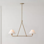 Minimalist Chandelier Metal Brass Adjustable Height 13
