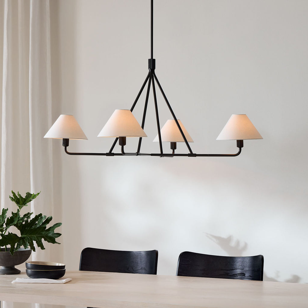 Minimalist Chandelier Metal Brass Adjustable Height 2
