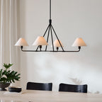 Minimalist Chandelier Metal Brass Adjustable Height 2