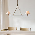 Minimalist Chandelier Metal Brass Adjustable Height 3