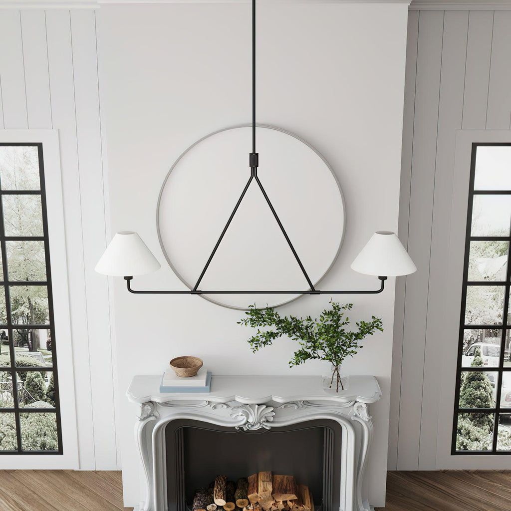 Minimalist Chandelier Metal Brass Adjustable Height 6