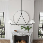 Minimalist Chandelier Metal Brass Adjustable Height 6