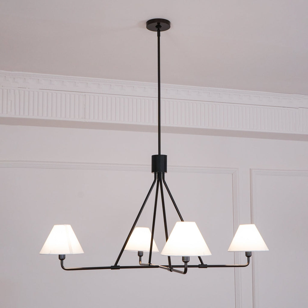 Minimalist Chandelier Metal Brass Adjustable Height 7