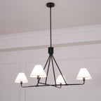 Minimalist Chandelier Metal Brass Adjustable Height 8