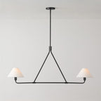 Minimalist Chandelier Metal Brass Adjustable Height 9