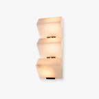 Minimalist Dimmable LED Wall Sconce White Alabaster Finish 1