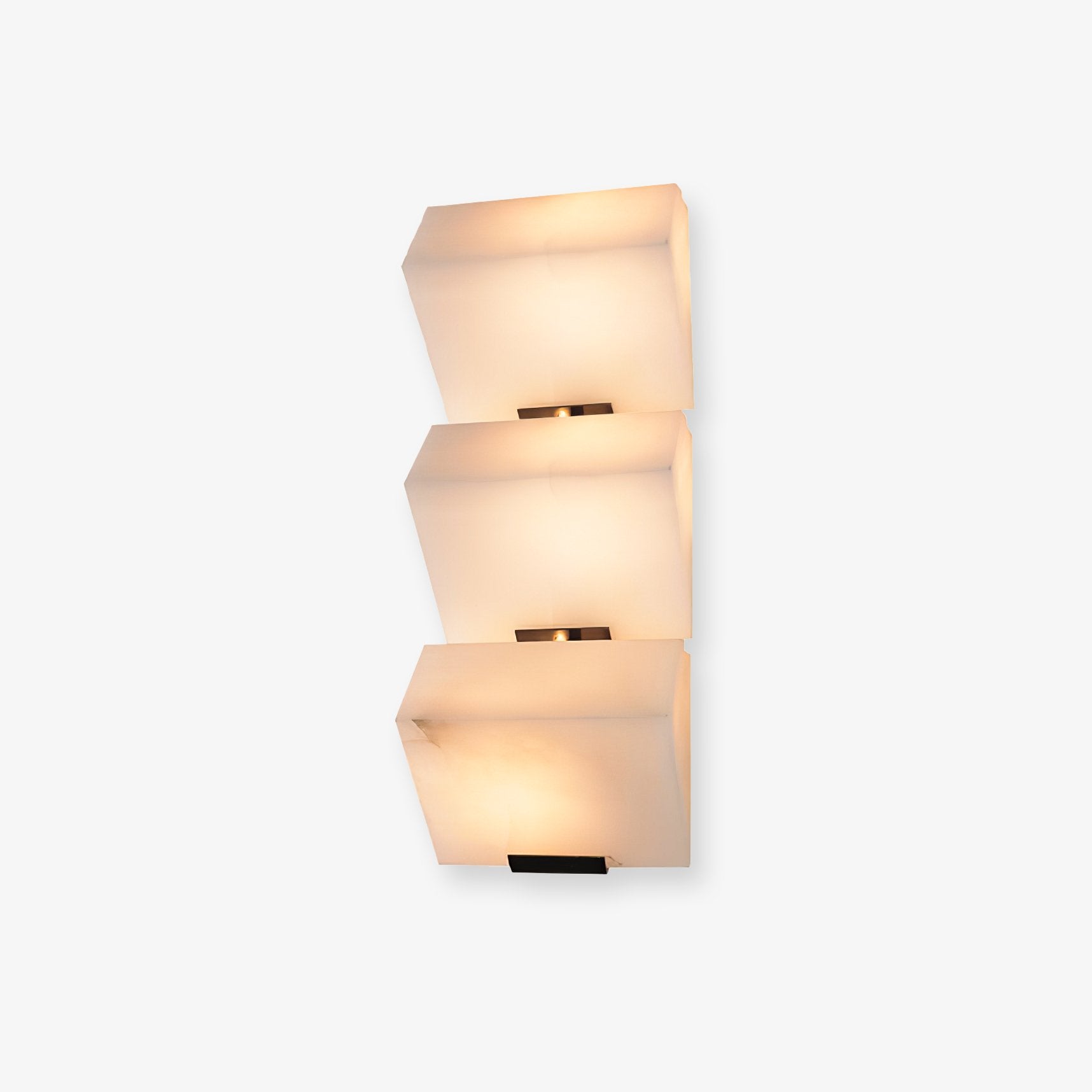 Minimalist Dimmable LED Wall Sconce White Alabaster Finish 1