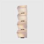 Minimalist Dimmable LED Wall Sconce White Alabaster Finish 12