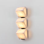 Minimalist Dimmable LED Wall Sconce White Alabaster Finish 6