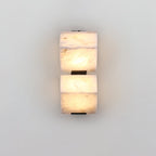 Minimalist Dimmable LED Wall Sconce White Alabaster Finish 7