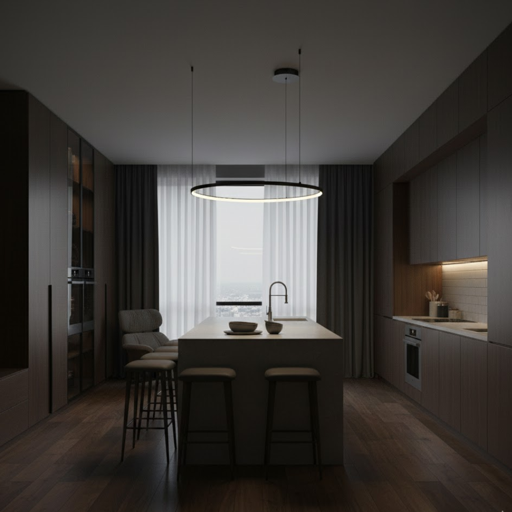 Minimalist Glass Pendant Light for Kitchen and Dining - Soft Glow 2