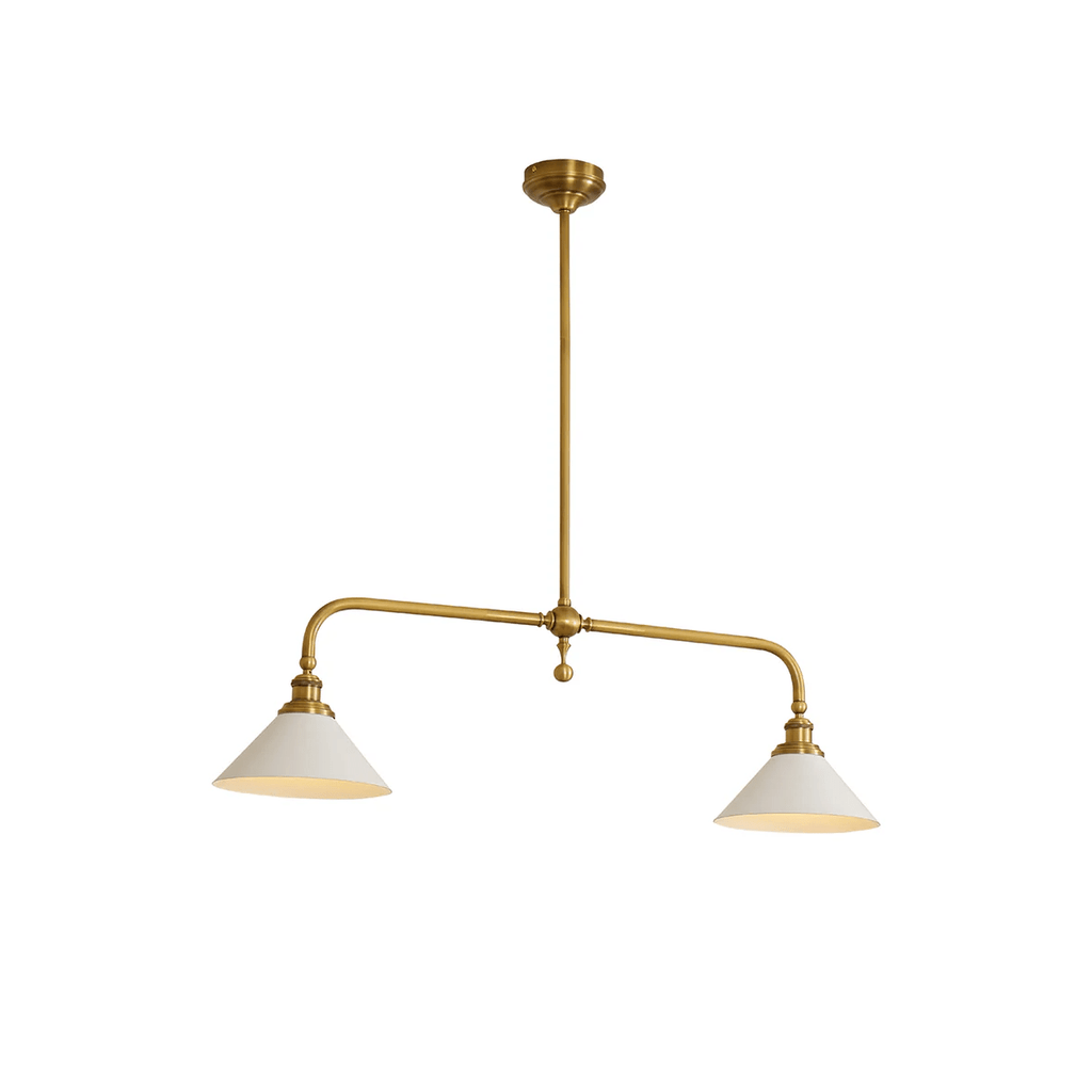 Minimalist Pendant Light Brass Ceramic Height 0