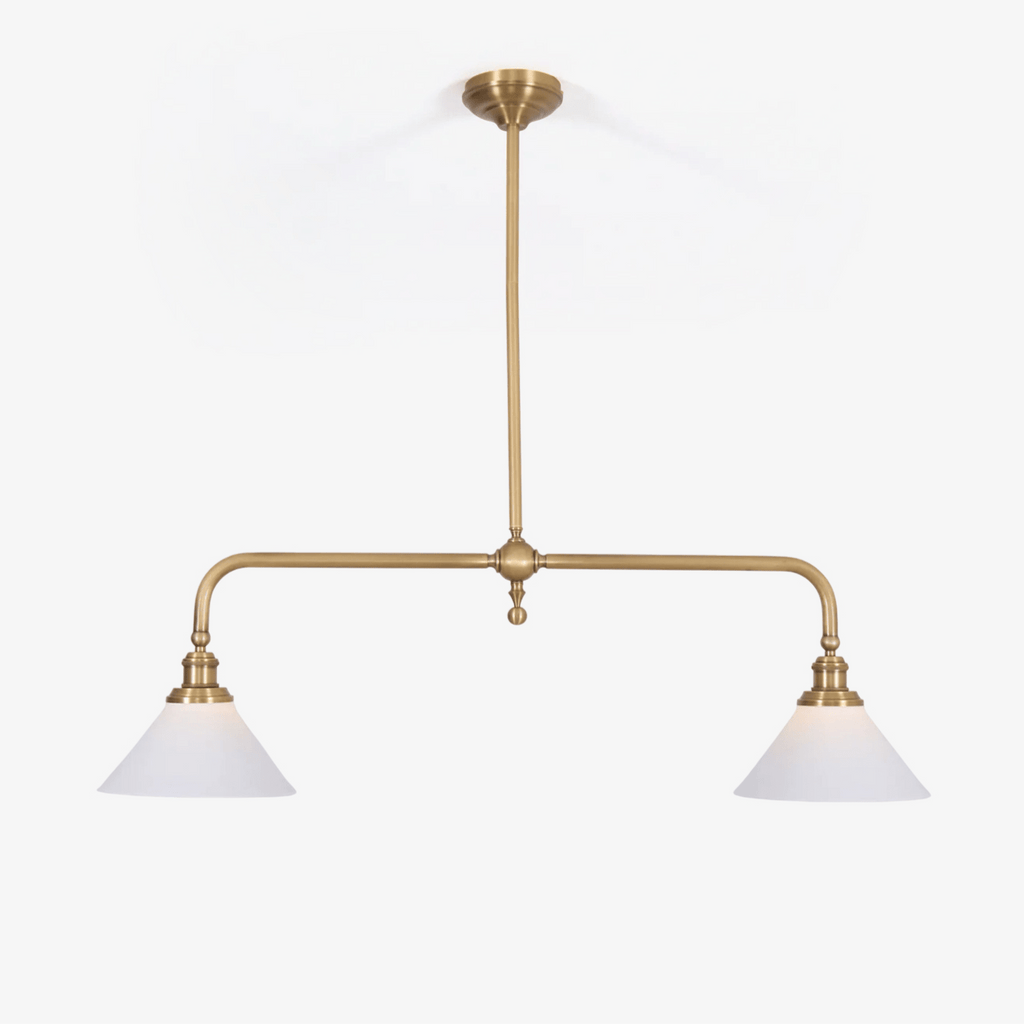 Minimalist Pendant Light Brass Ceramic Height 1
