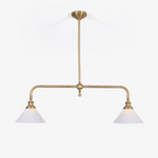Minimalist Pendant Light Brass Ceramic Height 1