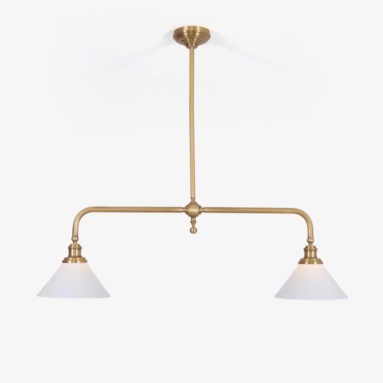 Minimalist Pendant Light Brass Ceramic Height 1