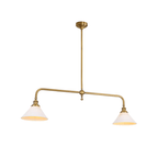 Minimalist Pendant Light Brass Ceramic Height 12