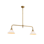 Minimalist Pendant Light Brass Ceramic Height 13