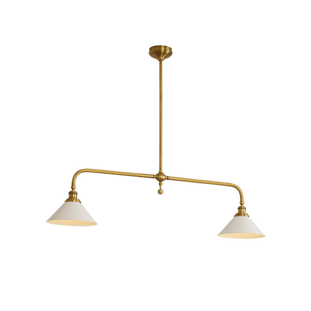 Minimalist Pendant Light Brass Ceramic Height 14